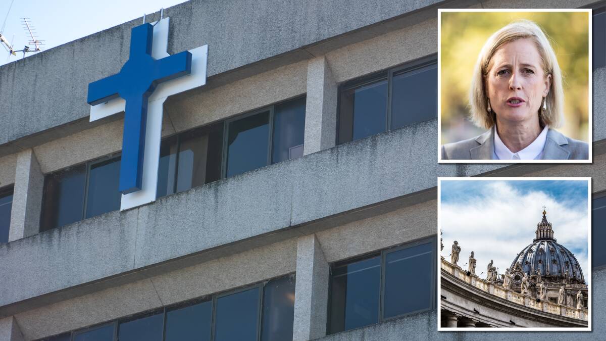 Then-health minister Katy Gallagher's deal to purchase Calvary's Bruce public hospital collapsed a decade ago because the hospital said it would take years to be approved by the Vatican. Pictures ACM, Shutterstock