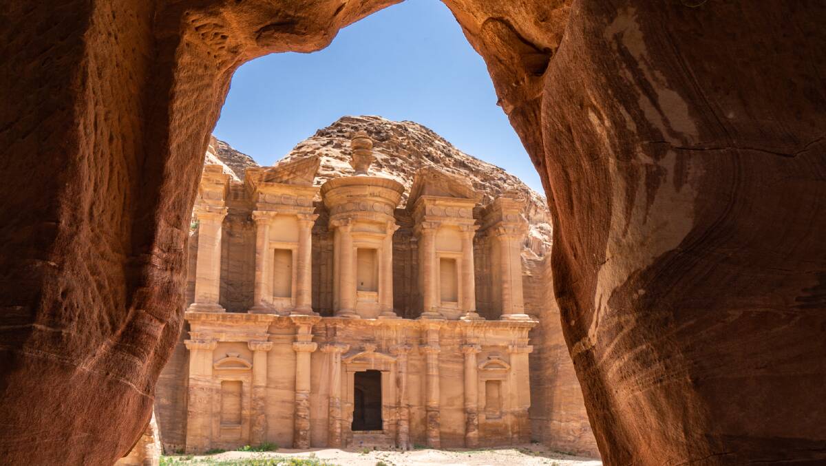 The Monastery at Petra, a tomb with a 50-metre-wide facade.