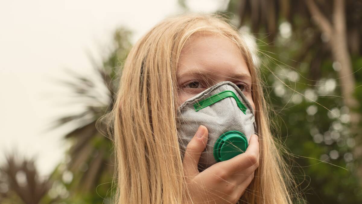 A woman wearing a P2 mask. Picture: Shutterstock