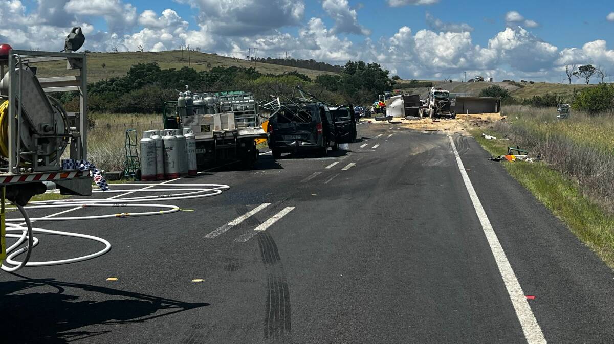 The crash involved two trucks. Picture NSW RFS