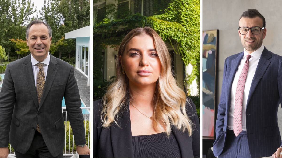 Real estate agents Mario Sanfrancesco, Sophie Luton and Theo Koutsikamanis.