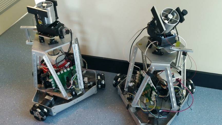 Many parts for these Pyxis robots were sourced from Bunnings. Picture by Samuel Wade