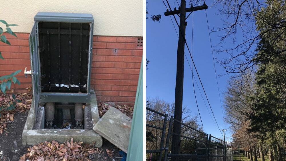 Powerlines and electrical equipment was stolen from Narrabundah over the weekend. Pictures: ACT Policing