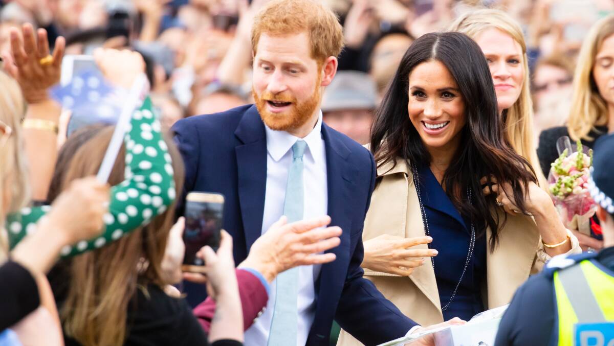 Prince Harry, Duke of Sussex and Meghan Markle, Duchess of Sussex at Government House in Melbourne last year. Picture: Shutterstock