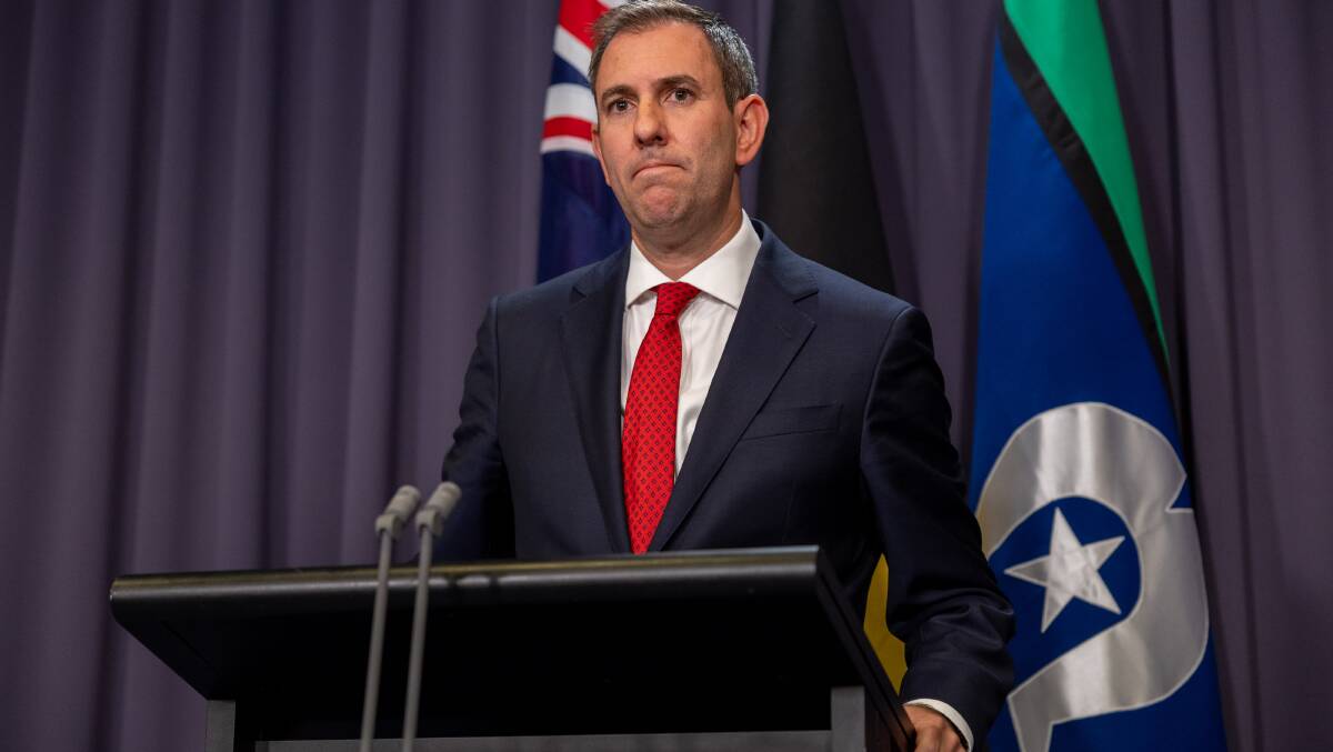 Treasurer Jim Chalmers during a press conference at Parliament House.
Picture by Gary Ramage