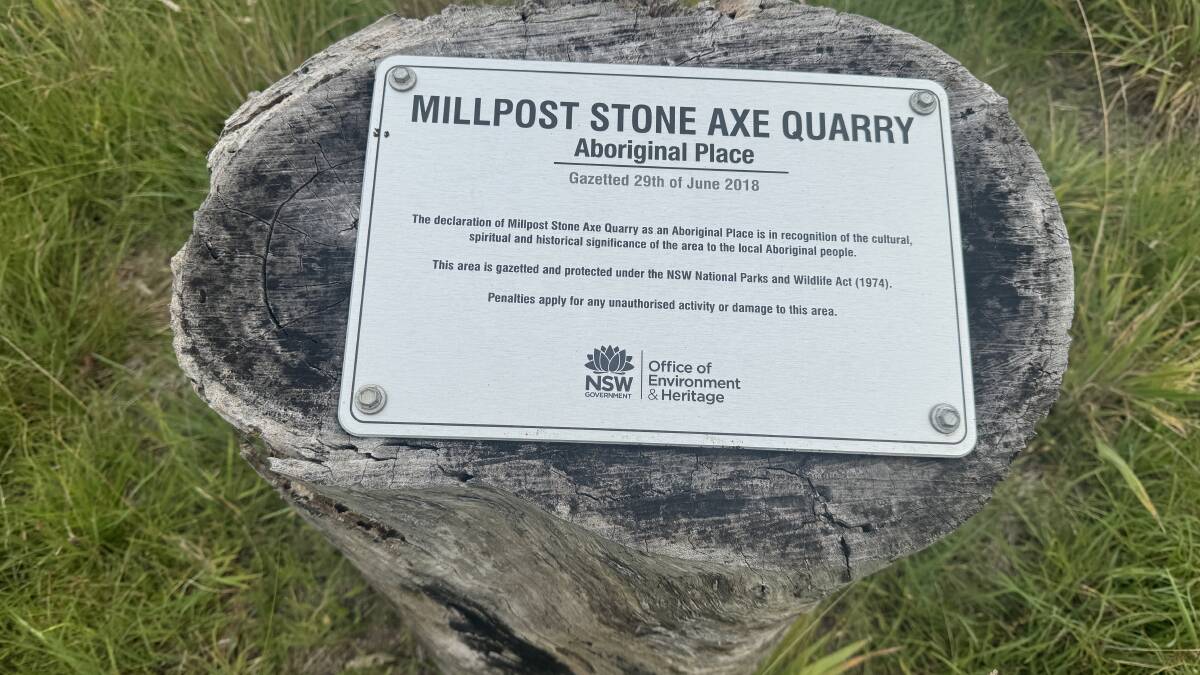 Rediscovered in 2015, by Indigenous archaeologist Dave Johnston, the Millpost Stone Axe Quarry was gazetted as an official Aboriginal Place in 2018. Picture by Tim the Yowie Man