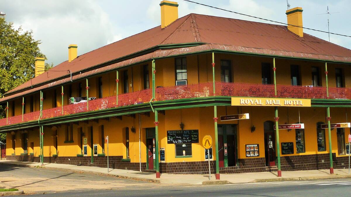 Braidwood's Royal Hotel changed its name to The Royal Mail hotel for the filming of Ned Kelly in 1969. Picture: Tim the Yowie Man