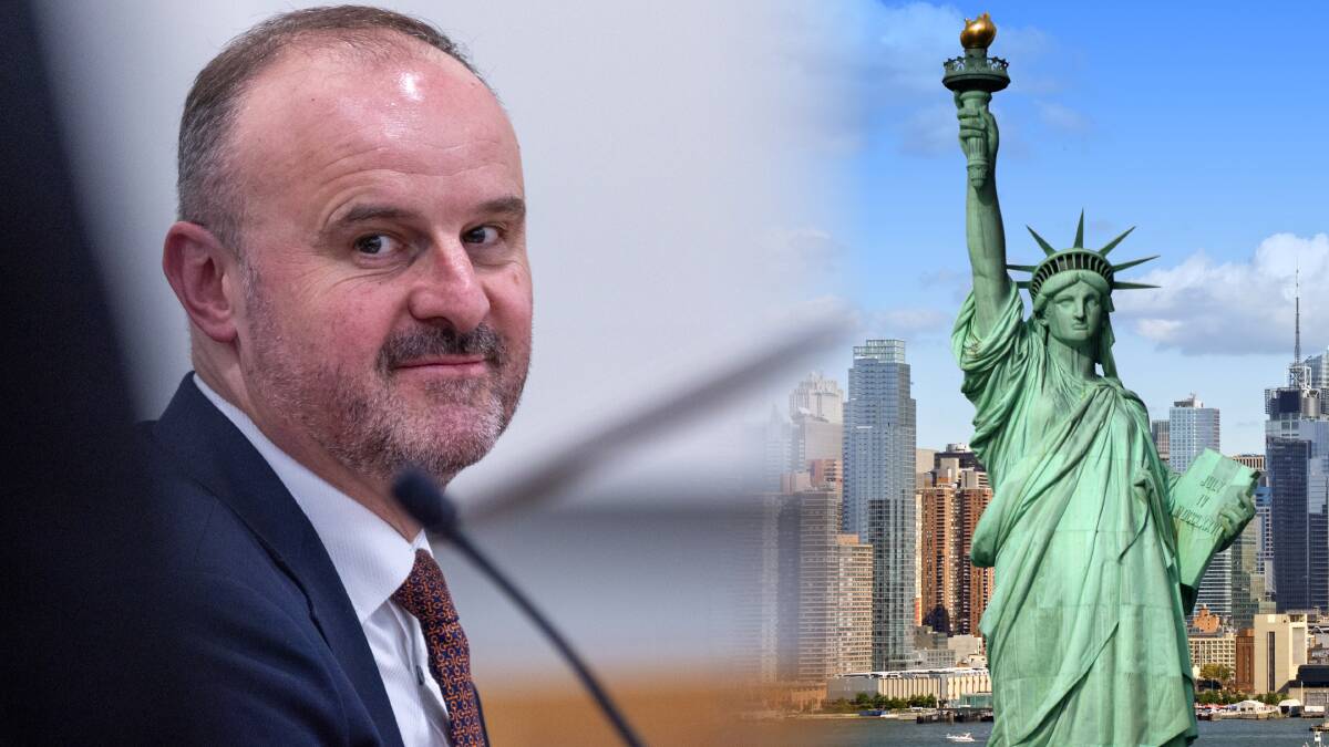 Chief Minister Andrew Barr is heading to the United States. Pictures by Gary Ramage, Shutterstock