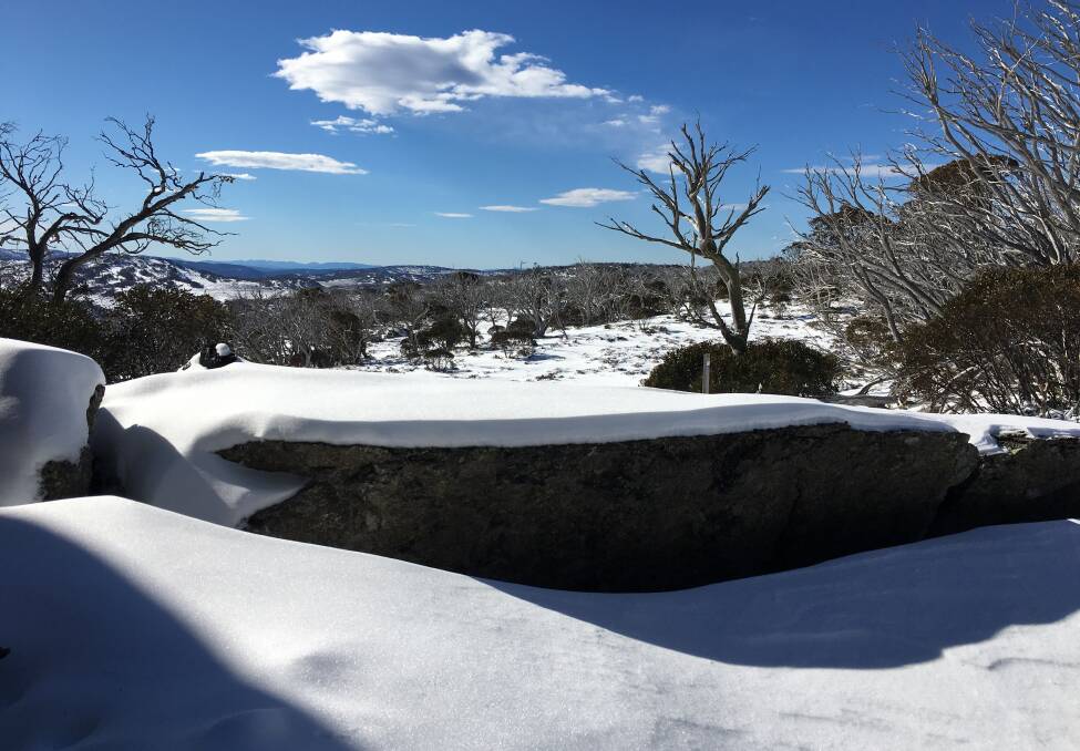 A pristine snow cover as far as the eye can see. Picture: Tim the Yowie Man