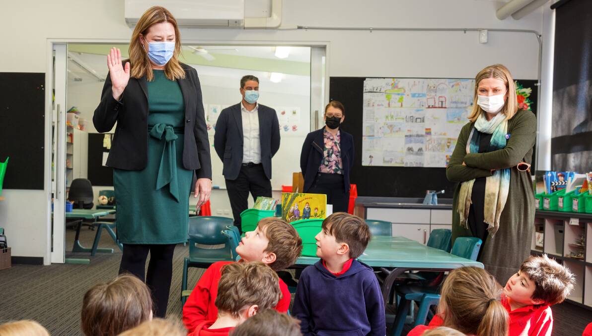 A spokeswoman for Education Minister Yvette Berry said the Education Directorate would consult with ACT Health on whether mask advice was needed. Picture: Sitthixay Ditthavong