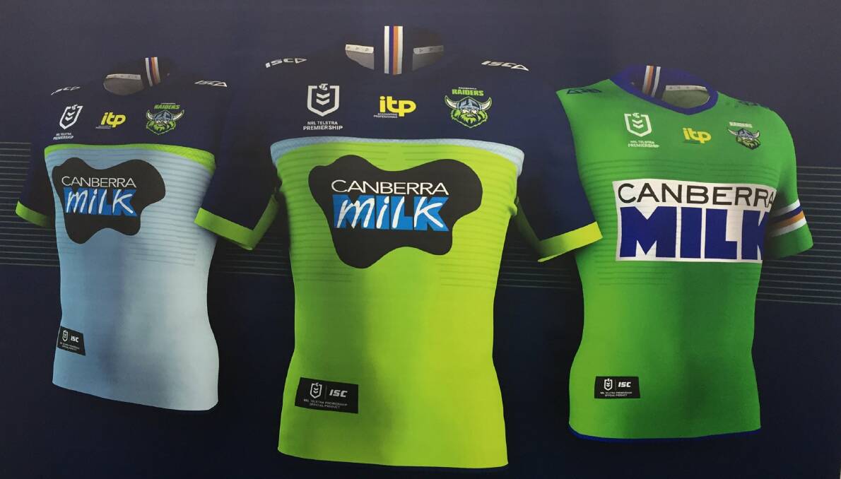 The Raiders heritage jersey, right, is set to be a big seller for the club.