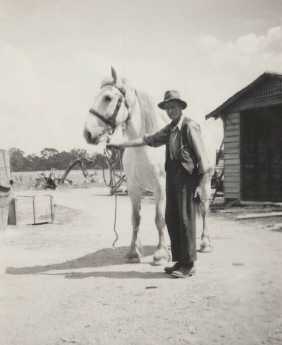 Tom Maloney with his faithful horse Dobin, photographed near Sutton in the 1960s. Picture courtesy Shirley Moore
