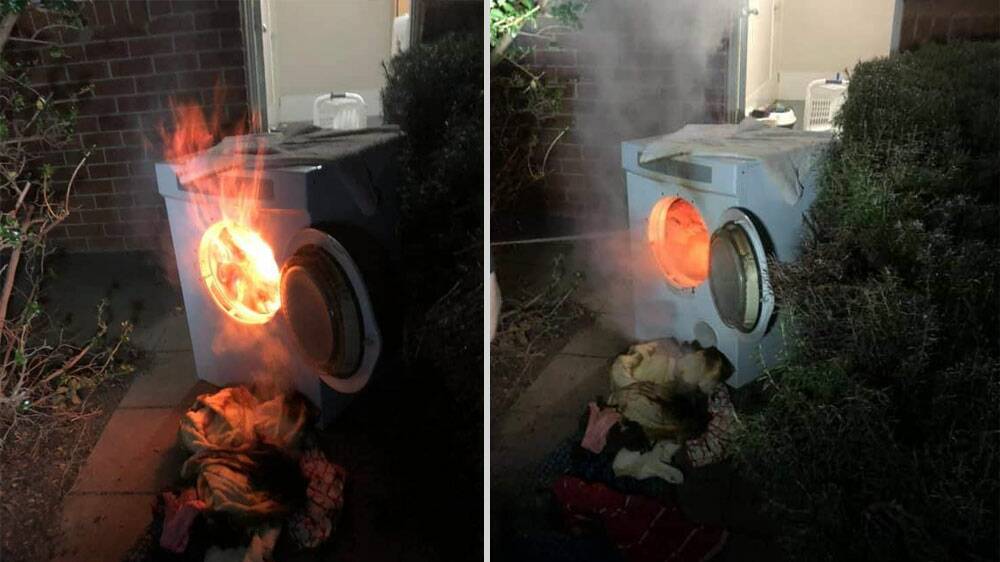 A fire broke out in a dryer at a Murrumbateman home overnight, prompting a safety warning from authorities. Pictures: Murrumbateman Rural Fire Service