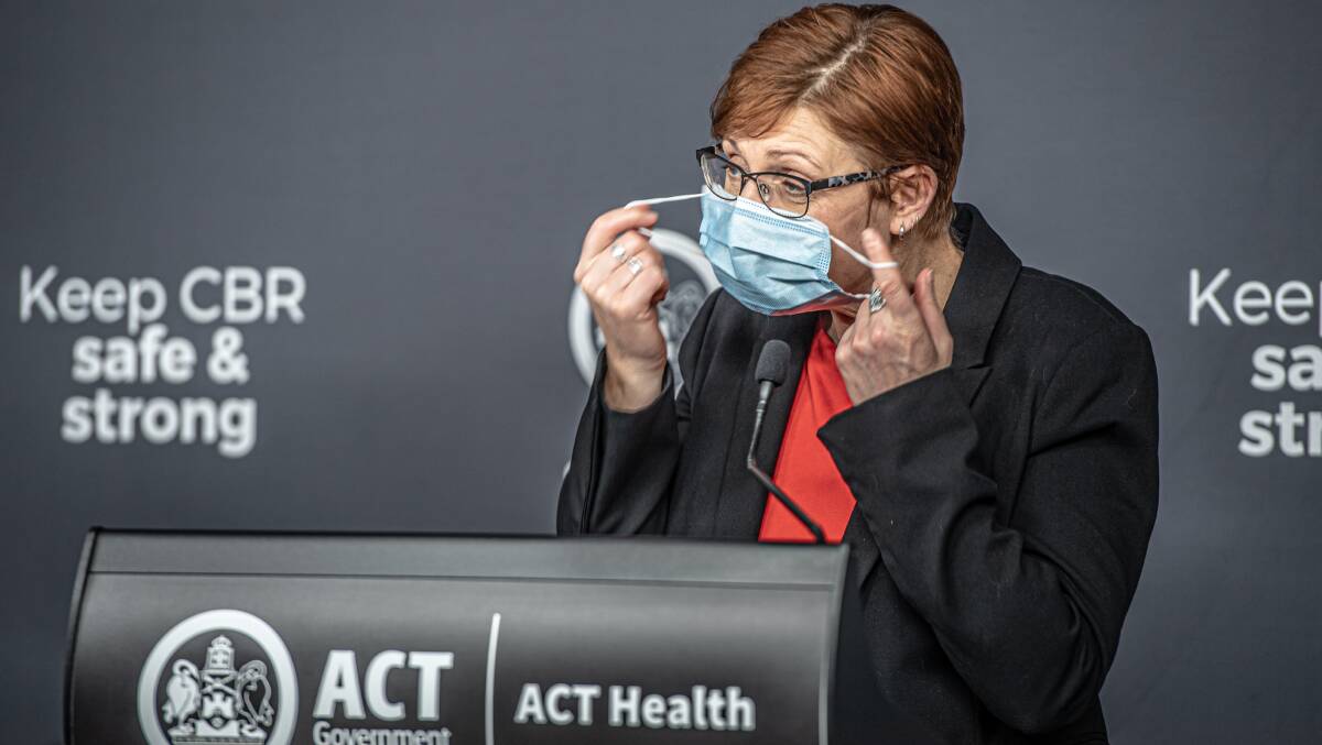 Health Minister Rachel Stephen-Smith has announced mandatory mask requirements will be relaxed in the ACT. Picture: Karleen Minney