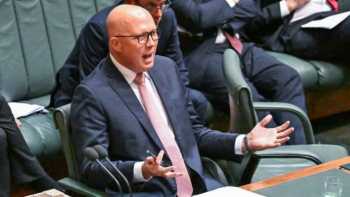 Opposition leader Peter Dutton. Picture by Elesa Kurtz