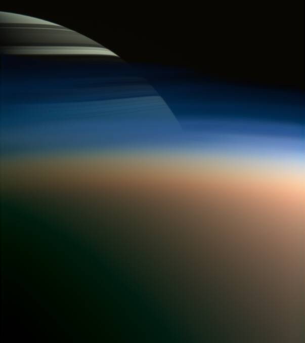 Saturn Rises Behind a World of Haze. Picture: NASA/JPL/SSI/Ian Regan/Val Klavans