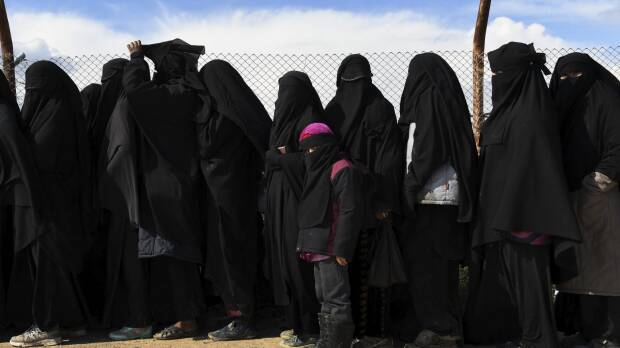 Foreign Islamic State wives and children at the al-Hawl camp in Syria. Picture: Kate Geraghty 