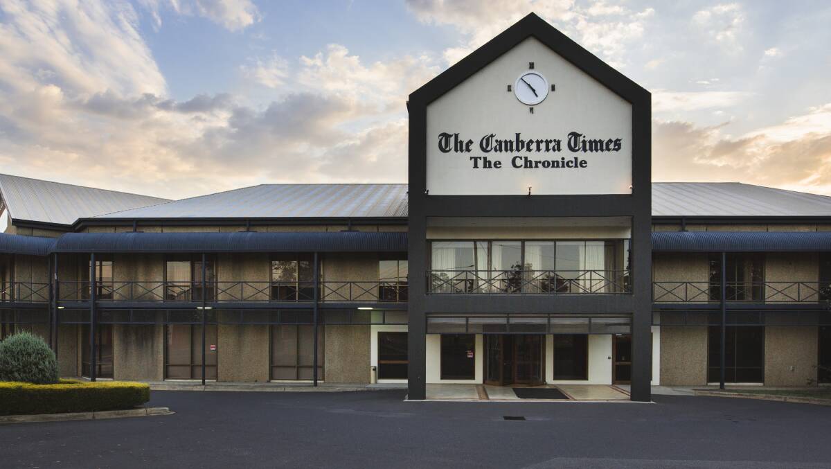 The old Canberra Times building in Fyshwick. Photo: Jamila Toderas