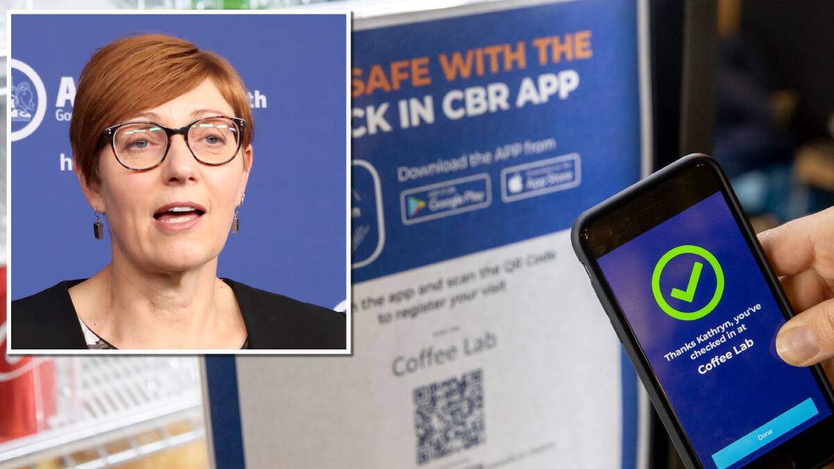ACT Health Minister Rachel Stephen-Smith says the Check in CBR app will no longer be used. Picture by Sitthixay Ditthavong, James Croucher