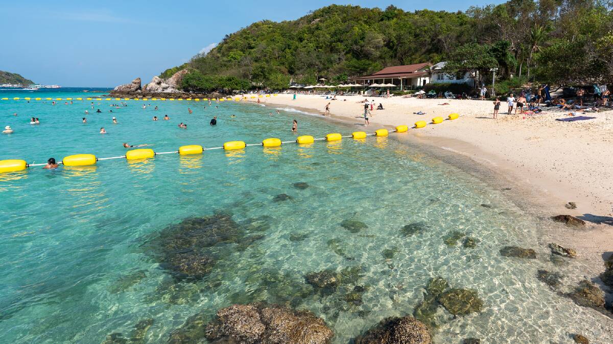 Clear waters at a beach on Koh Larn island. Picture by Michael Turtle