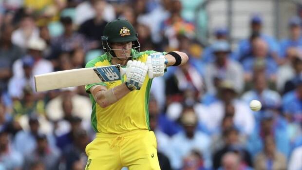 Australia's Steve Smith bats during the Cricket World Cup match against India. Picture: AP