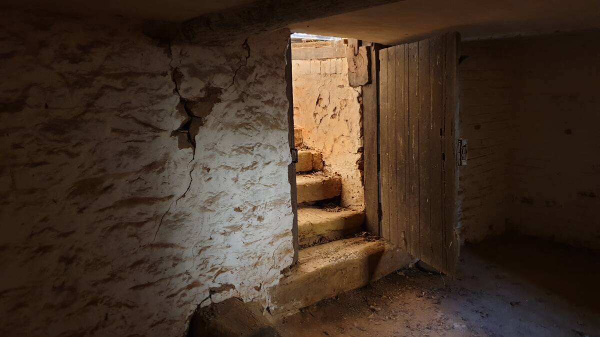 Inside the cellar at Cooma Cottage. Picture: Jacqui Whittet