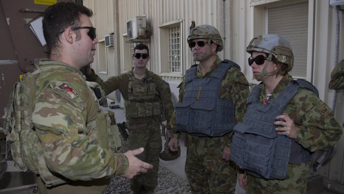 Solomon MP Luke Gosling, second from left, in Kabul during the 2106 ADF Parliamentary Program. Picture Defence