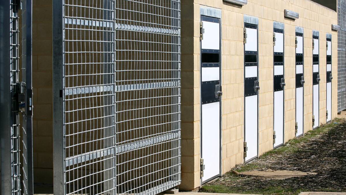 Holding cells at the Alexander Maconochie Centre. Picture by Andrew Sheargold