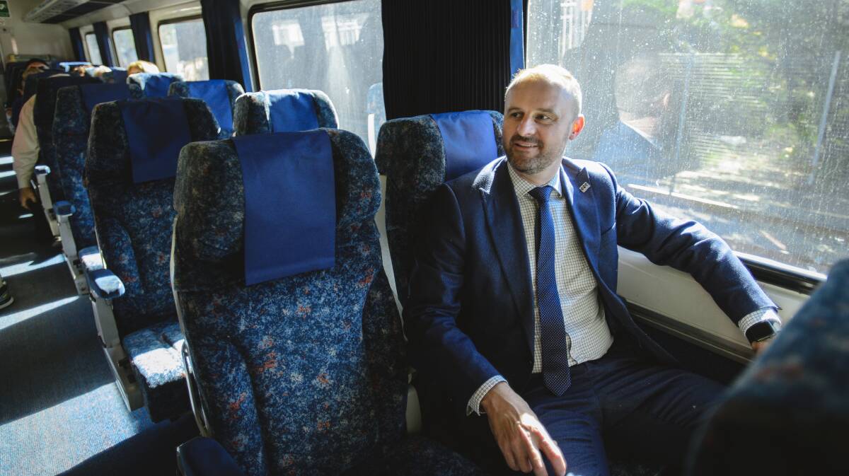 ACT Chief Minister Andrew Barr wants more express train services to Sydney. Picture by Sitthixay Ditthavong