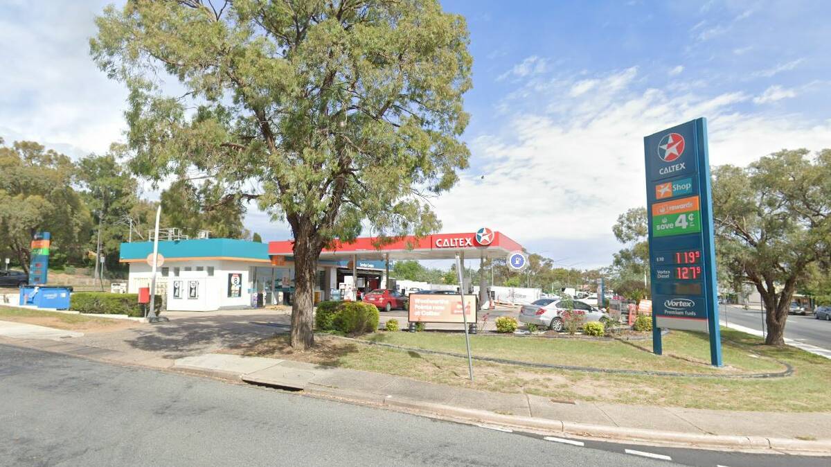 The Holt Caltex service station, where nearly 80,000 litres of petrol leaked from a corroded underground tank. Picture: Google Streetview