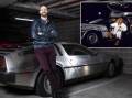 Filmmaker Che Baker is making a documentary on converting an old Delorean into an EV, but not quite in the way it was in Back to the Future, inset. Main picture: Keegan Carroll