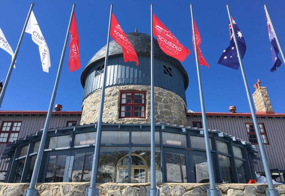The landmark dome of the Kosciuszko Chalet Hotel at Charlotte Pass. Picture: Tim the Yowie Man