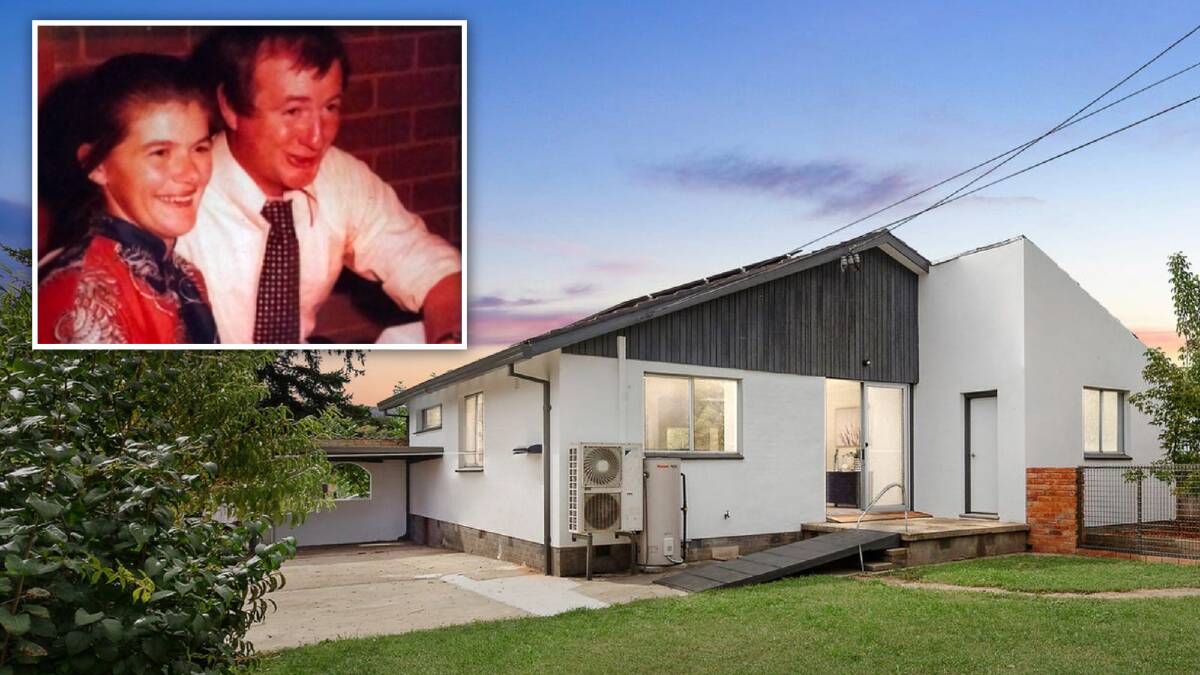 A three-bedroom Torrens home has sold for the first time since it was built in the 1960s by Cheryl and Eddie Hewitt (inset). Pictures: McGrath Canberra/Supplied