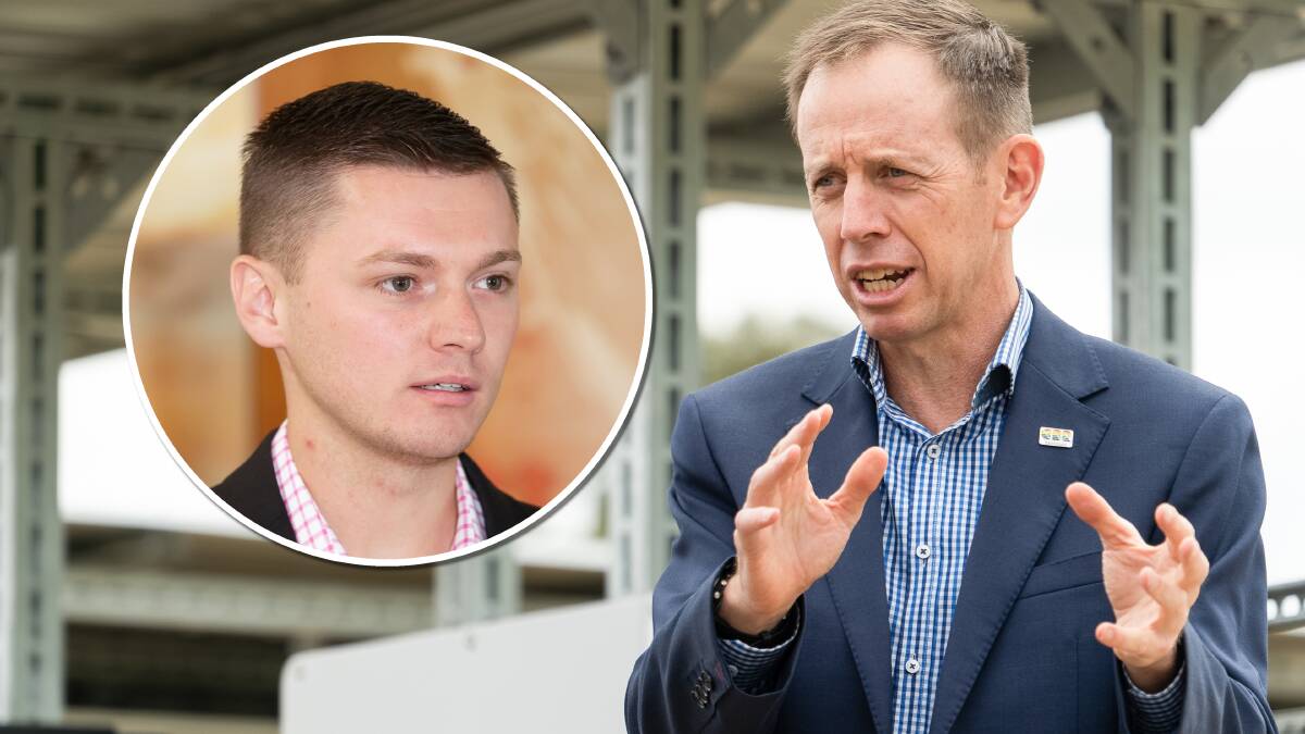 Greens leader Shane Rattenbury and former party member Johnathan Davis, inset. Pictures by Richard Thompson and Sitthixay Ditthavong