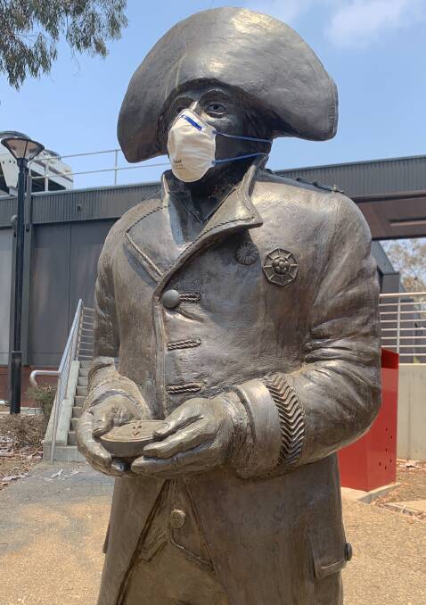 The (now-masked) French explorer La Perouse. Picture: Tim the Yowie Man