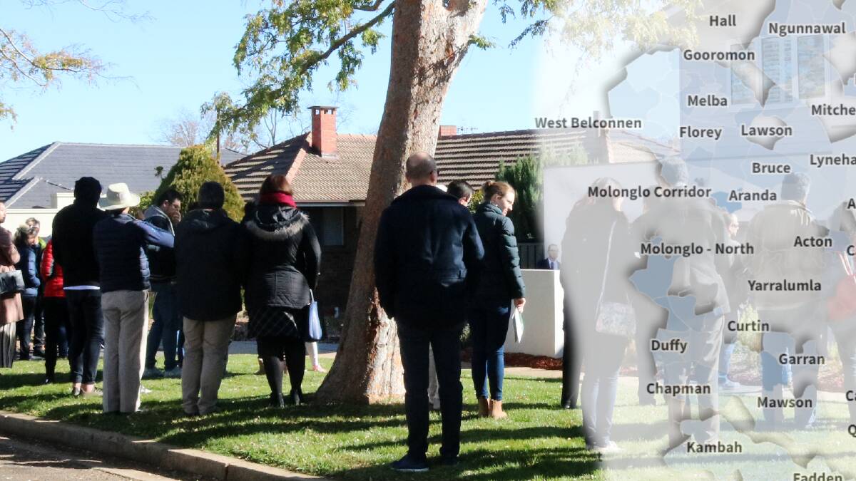Several Canberra suburbs have experienced a minor fall in house values.