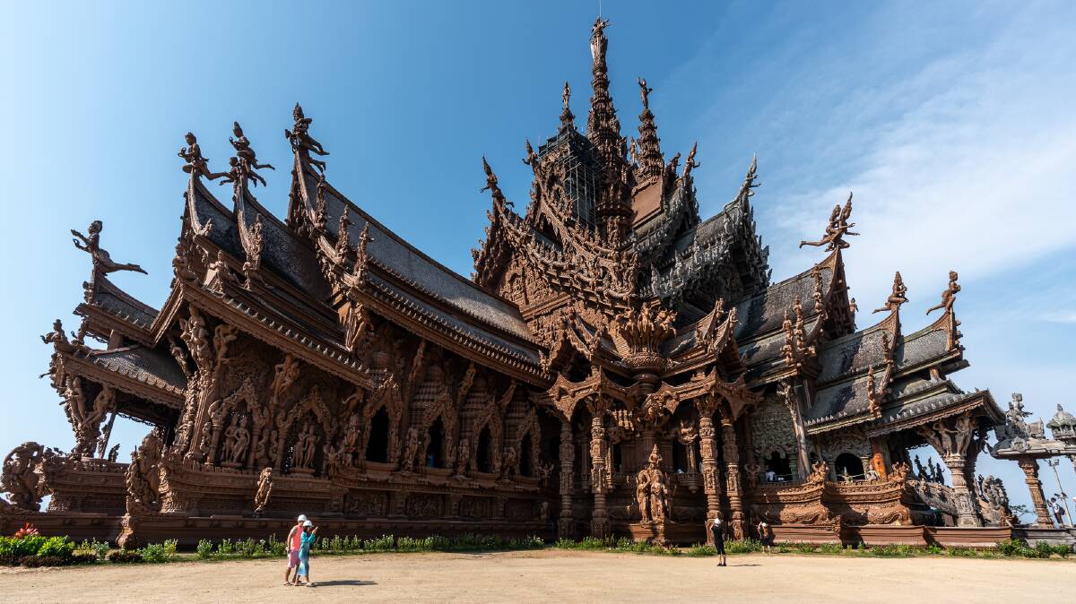 The enormous wooden Sanctuary of Truth has been under construction for more than 40 years. Picture by Michael Turtle