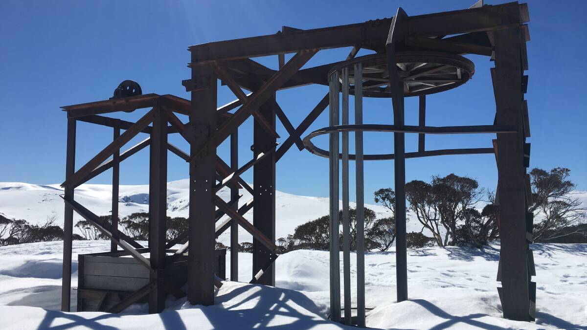 The remains of the first mechanical lift in Australia. Picture: Tim the Yowie Man