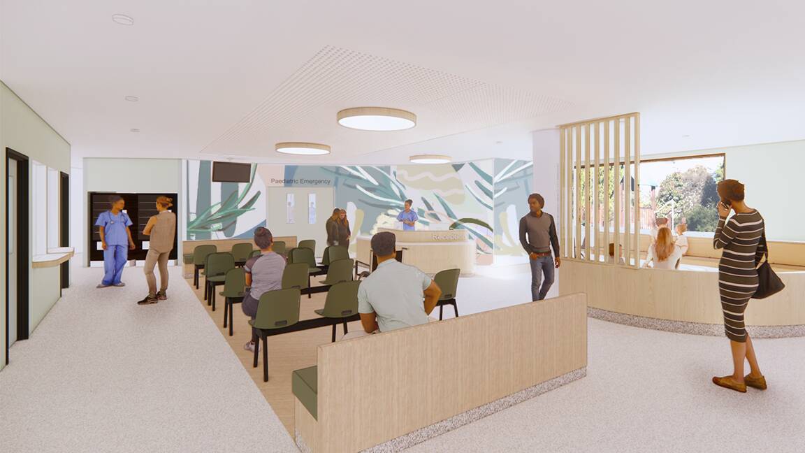 An artist's impression of what a waiting area in the new hospital would look like. Picture supplied