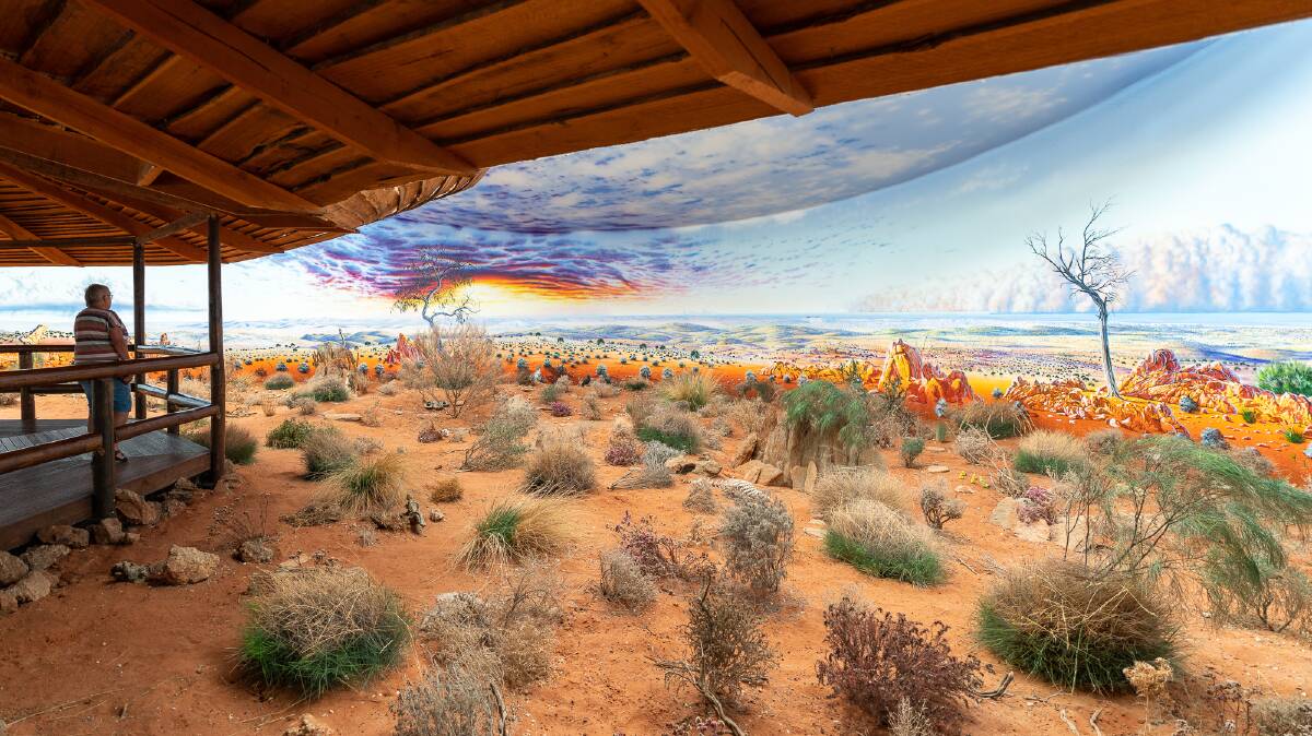 The 100-metre-long Big Picture of Broken Hill at the Silver City Mint and Art Centre. Picture: Michael Turtle