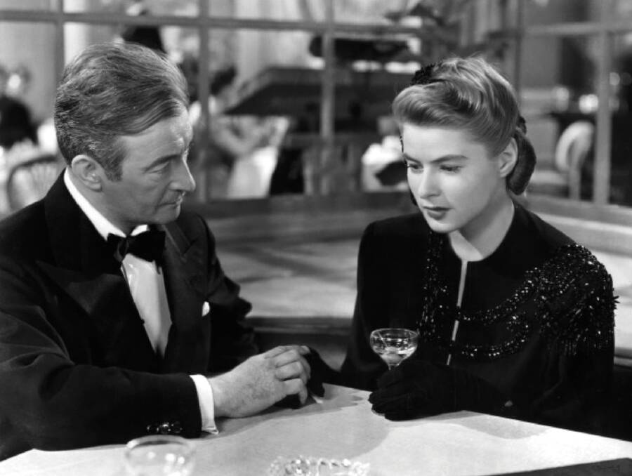 Claude Rains and Ingrid Bergman in Notorious. Picture: Supplied