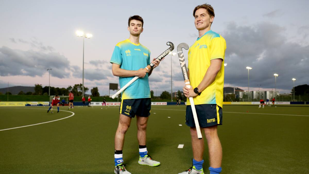 Canberrans Davis Atkin and Jay Macdonald have been selected for the under 21s Australian hockey side, the Burras, but they have more hurdle to face before the final selection. Picture: James Croucher