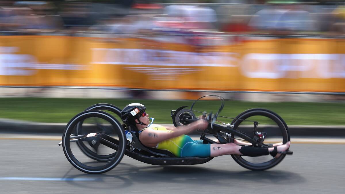 Paratriathlete Emily Tapp suffered more heartbreak, after crashing in Tokyo during the bike leg of the event on Sunday morning. Picture: Getty