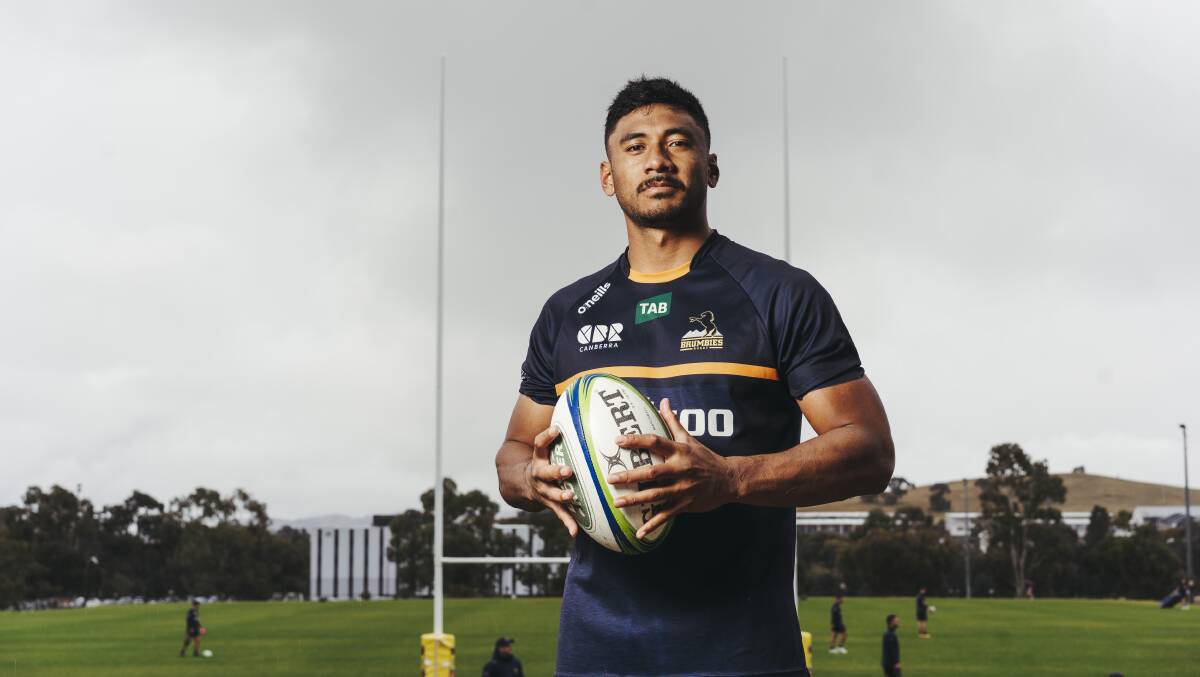 Irae Simone marked three milestones in the 24 hours leading to the Brumbies win against the Hurricanes on Saturday night. Picture: Dion Georgopoulos