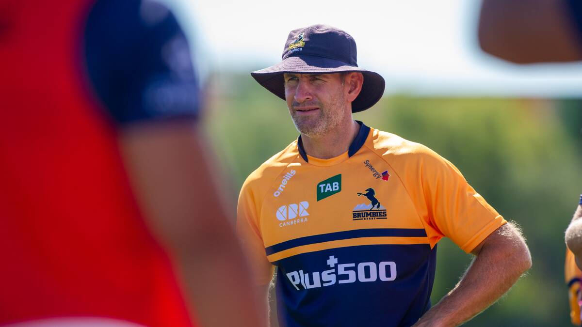 ACT Brumbies assistant coach Rob Seib says the side is firmly focused on their own themselves and improving their game before they look at what other teams are doing. Picture: Keegan Carroll
