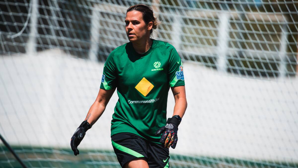 Lydia Williams is due to make history for the Matildas in her 100th cap this tour. Picture: Football Australia