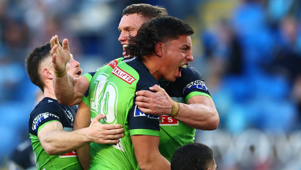 Joe Tapine has taken out the Canberra Raiders' Meninga Medal for the first time. Picture by Getty Images