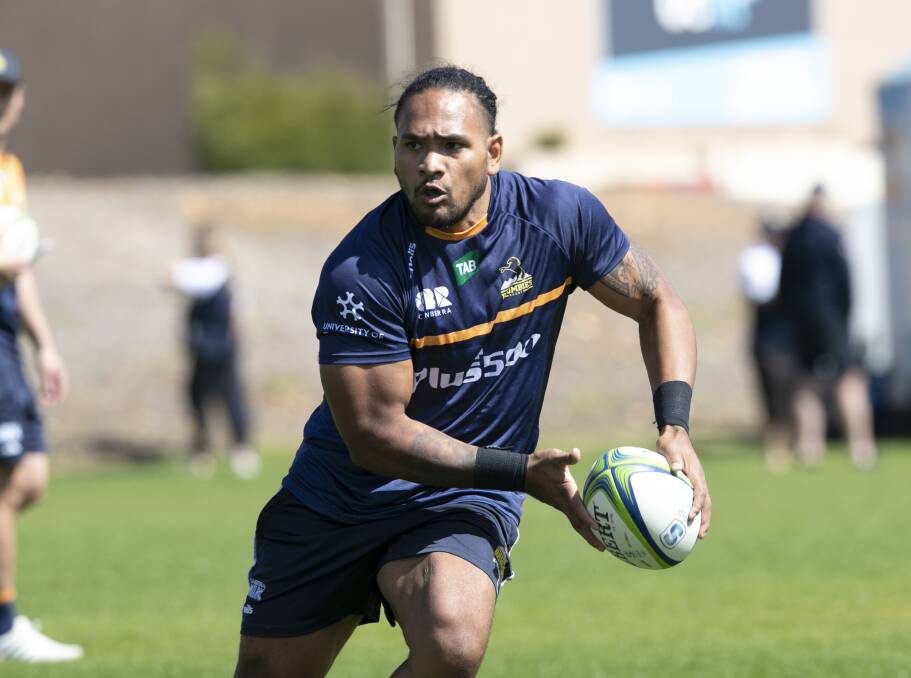 Brumbies' winger Solomone Kata was separated from his family for 10 months during the pandemic. Picture: Keegan Carroll