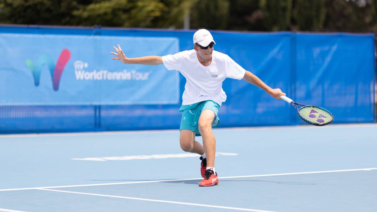 Canberra's Charlie Camus has progressed to the second round and will face the ACT tournament's number two seed, Dane Sweeny. Picture: Photo Canberra