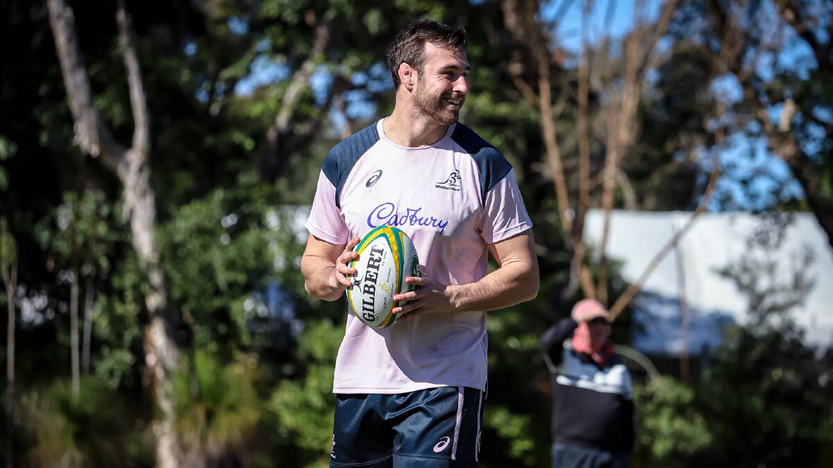 ACT Brumbies lock Nick Frost backed away from a Japanese deal to chase his Wallabies dream, and it could all come to fruition on Saturday. Picture: Wallabies
